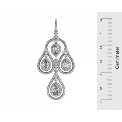 Aadya Diamond Look Earring in Silver